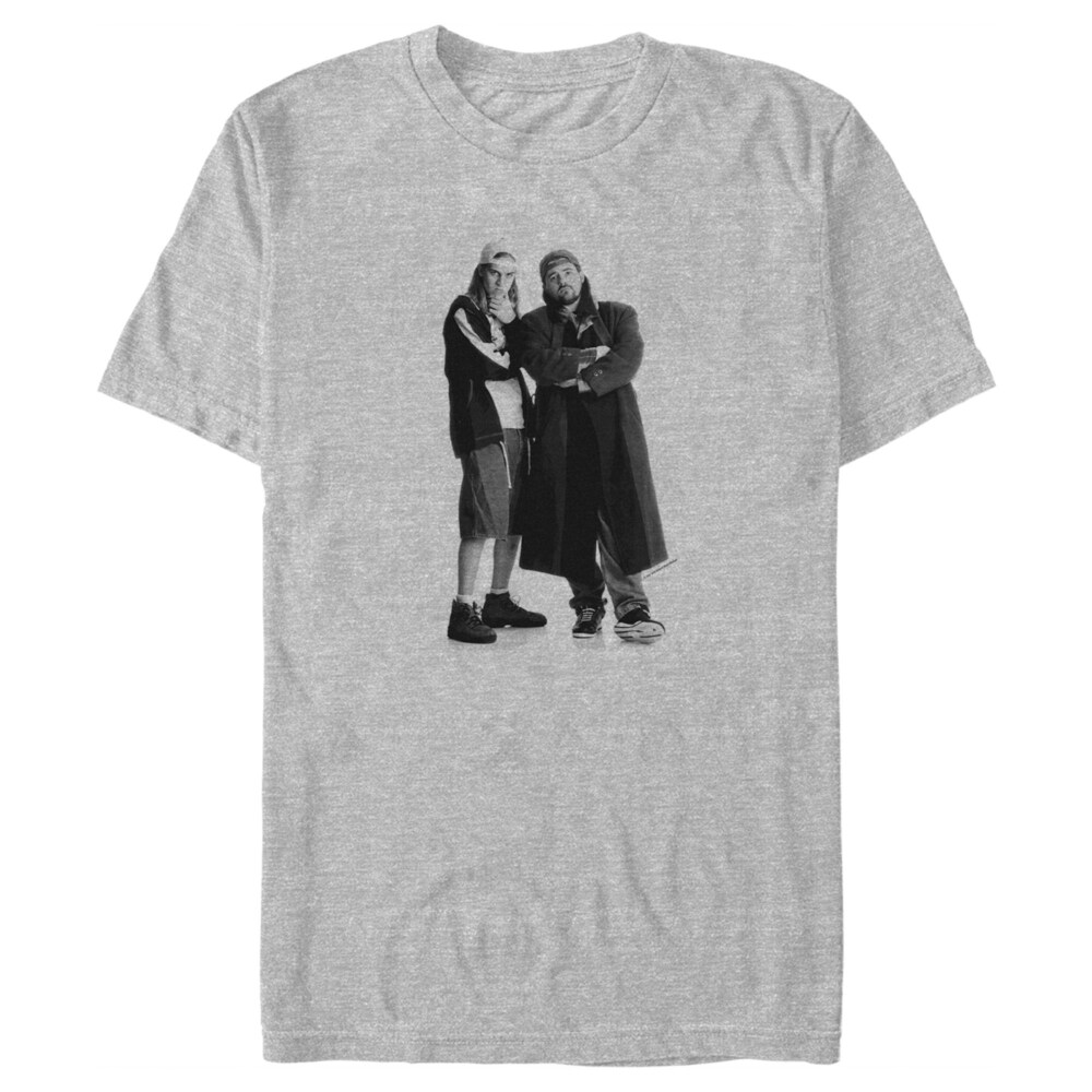 Men's Jay and Silent Bob Black and White Pose  Adult T-Shirt