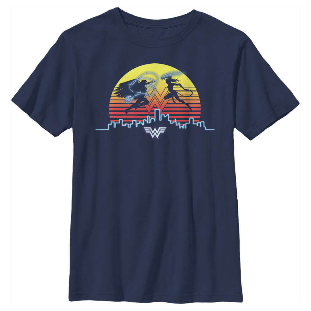 Men's Wonder Woman 1984 Skyline Battle  Adult T-Shirt