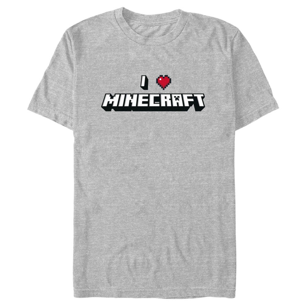 Men's Minecraft I Heart Minecraft  Adult T-Shirt