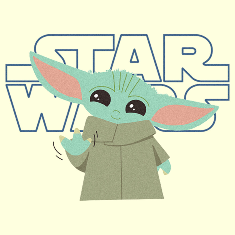 Men's Star Wars: The Mandalorian Grogu Classic Logo  Adult T-Shirt