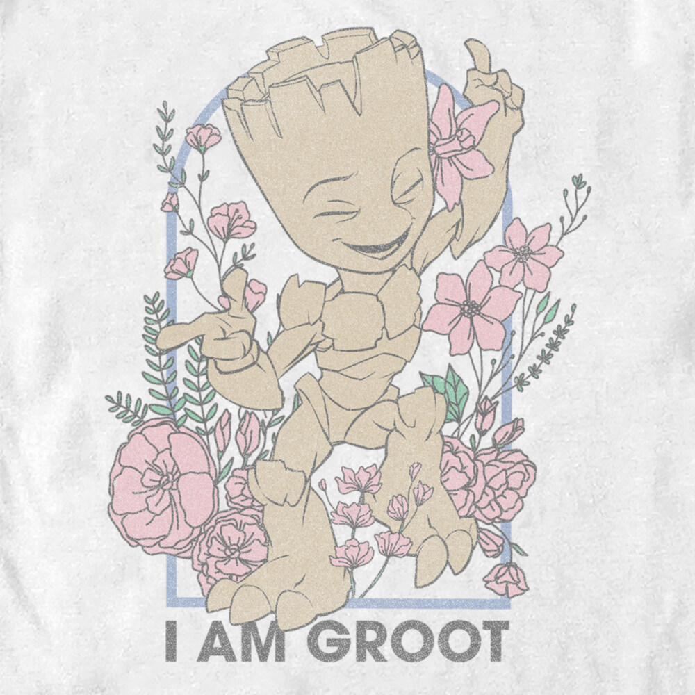 Men's Guardians of the Galaxy Floral I Am Groot  Adult T-Shirt