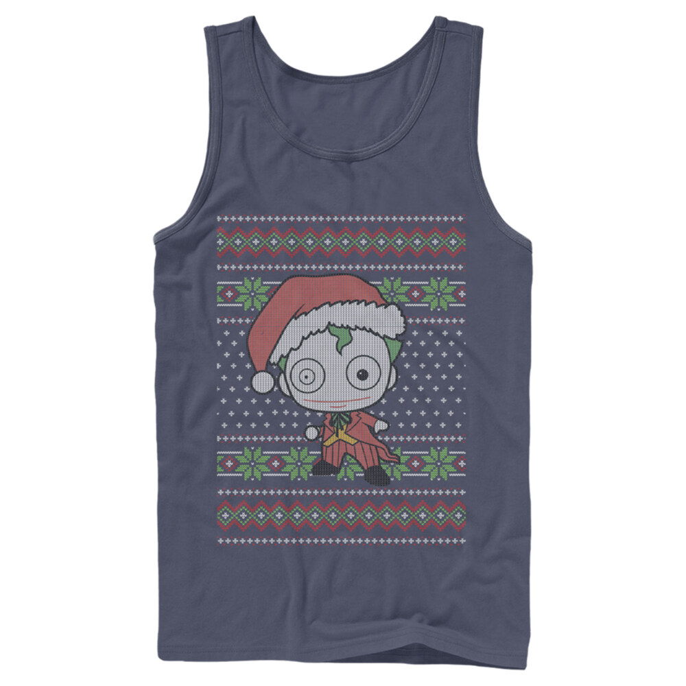 Men's Batman Ugly Christmas Chibi Joker  Adult Tank Top