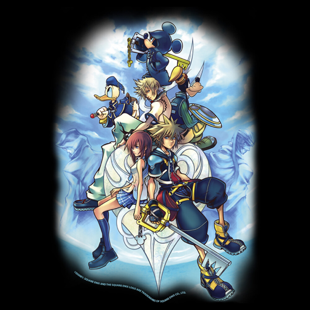 Men's Kingdom Hearts 2 Box Art  Adult T-Shirt