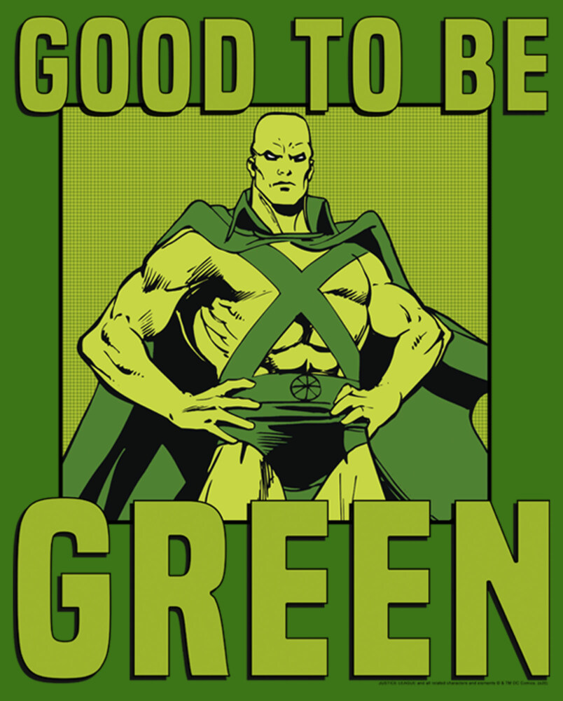 Men's Justice League St. Patrick's Day Martian Manhunter Good to be Green  Adult T-Shirt