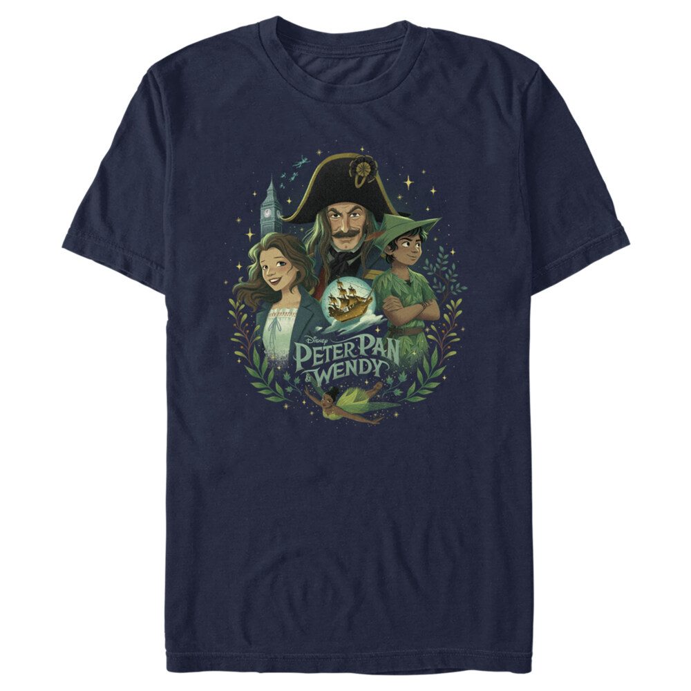Men's Peter Pan & Wendy Animated Movie Poster  Adult T-Shirt