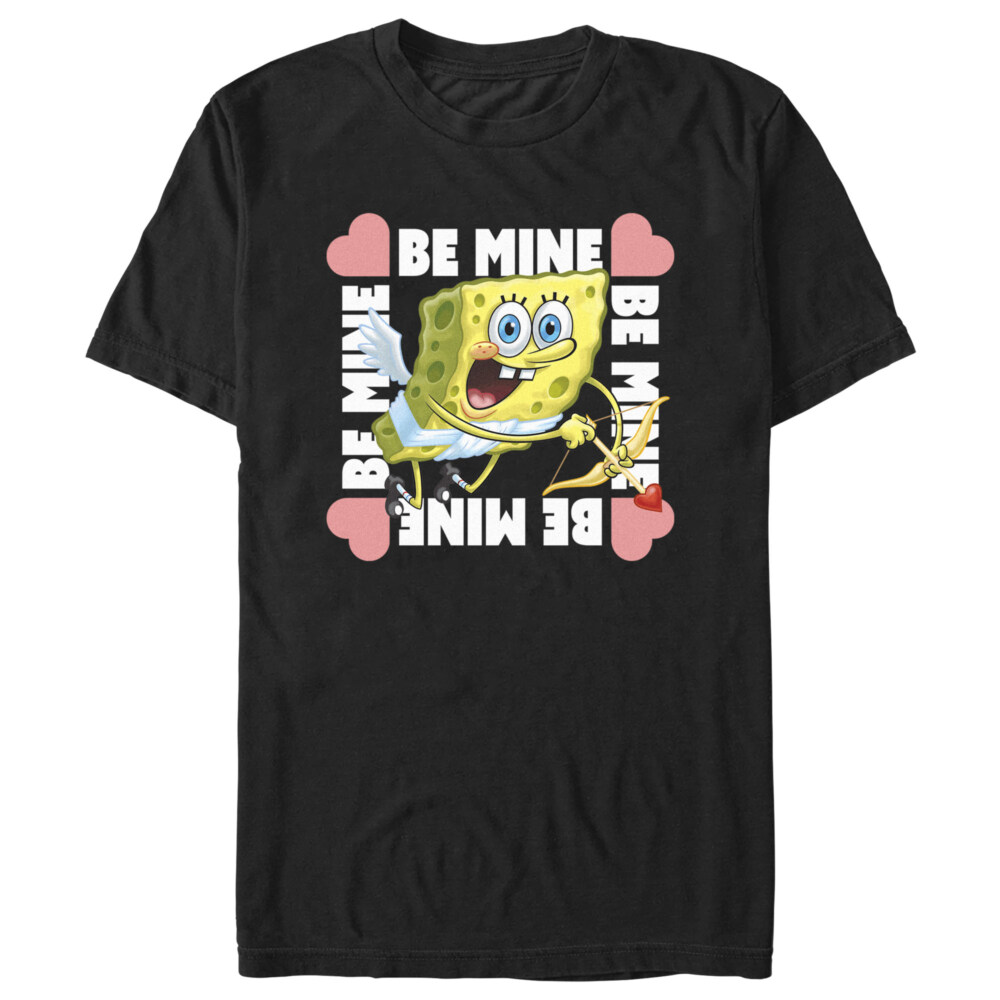 Men's SpongeBob SquarePants Cupid Be Mine  Adult T-Shirt