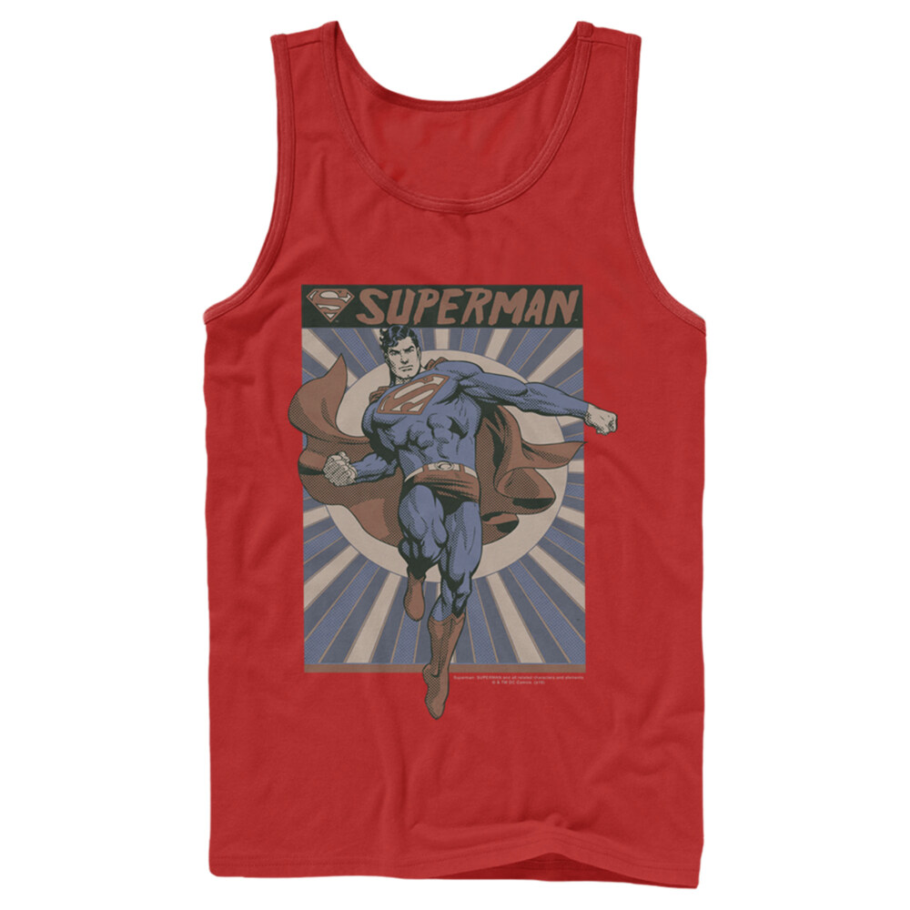 Men's Superman Classic Hero Pose  Adult Tank Top