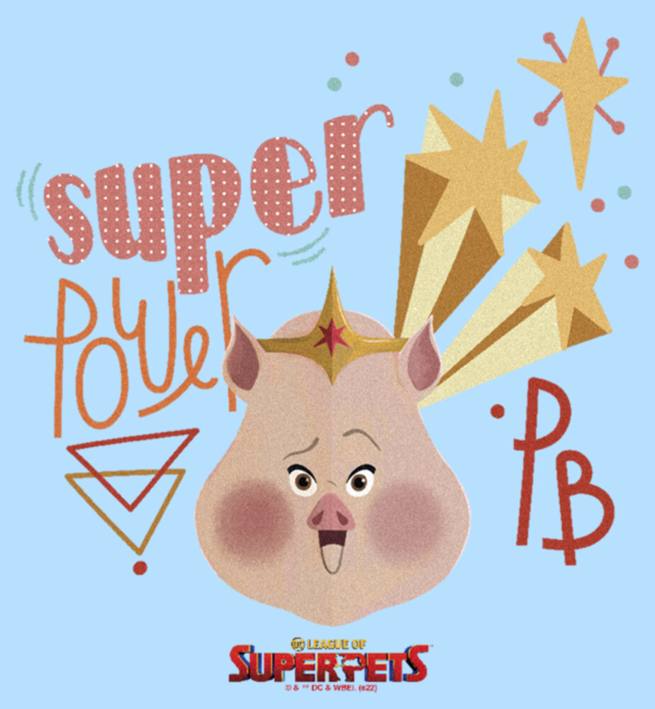 Men's DC League of Super-Pets Super Power PB Pig  Adult T-Shirt