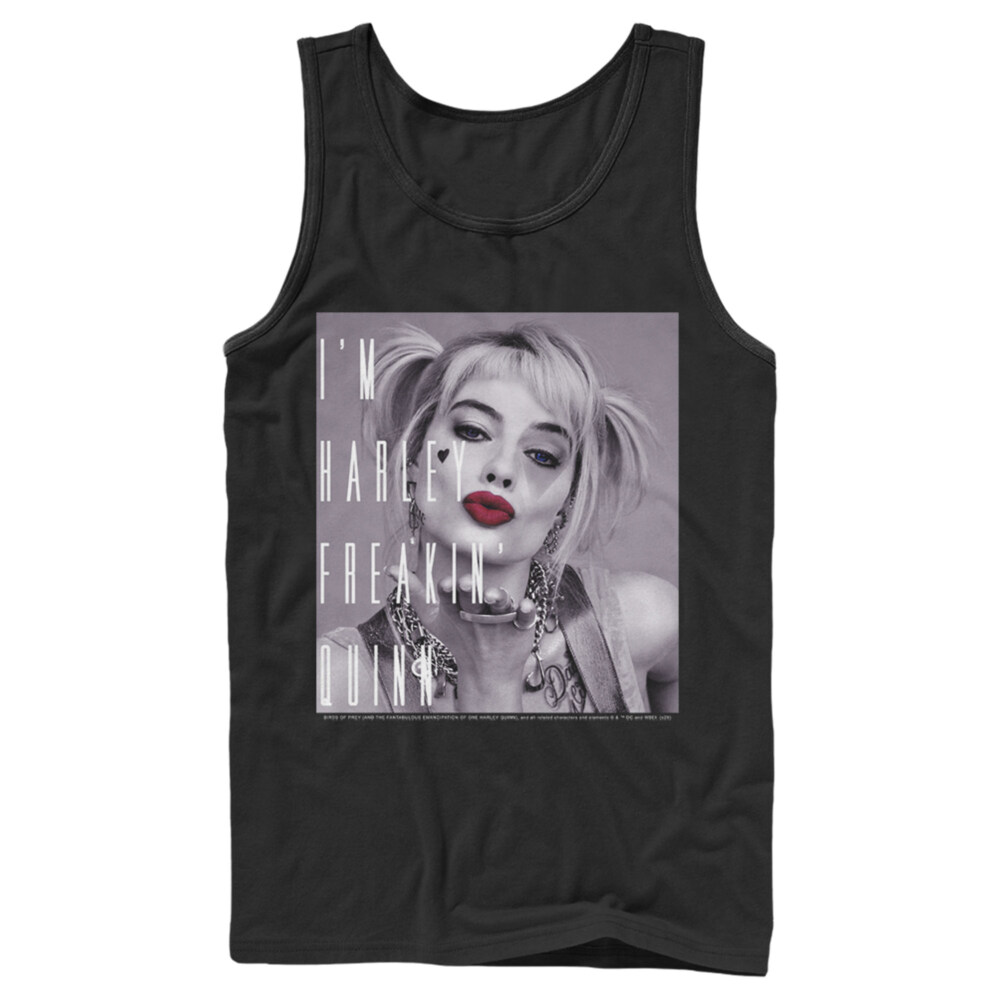 Men's Birds of Prey I'm Harley Freakin' Quinn  Adult Tank Top