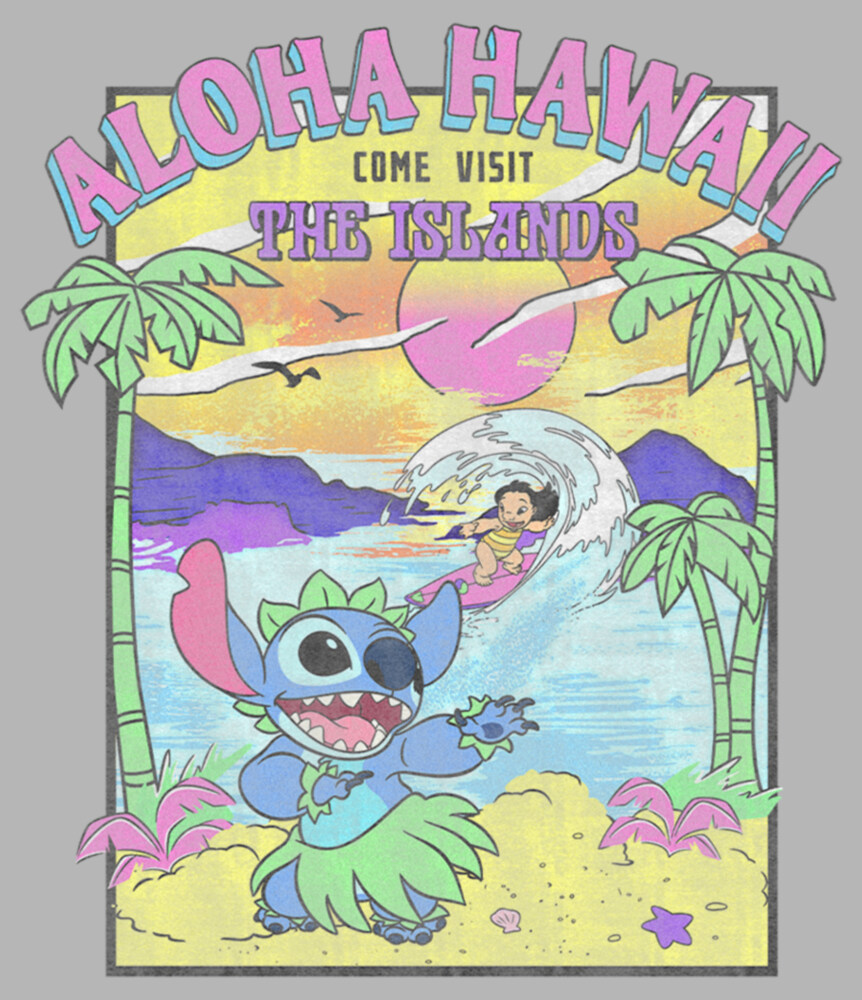 Men's Lilo & Stitch Aloha Hawaii Come Visit the Islands  Adult Long Sleeve Shirt