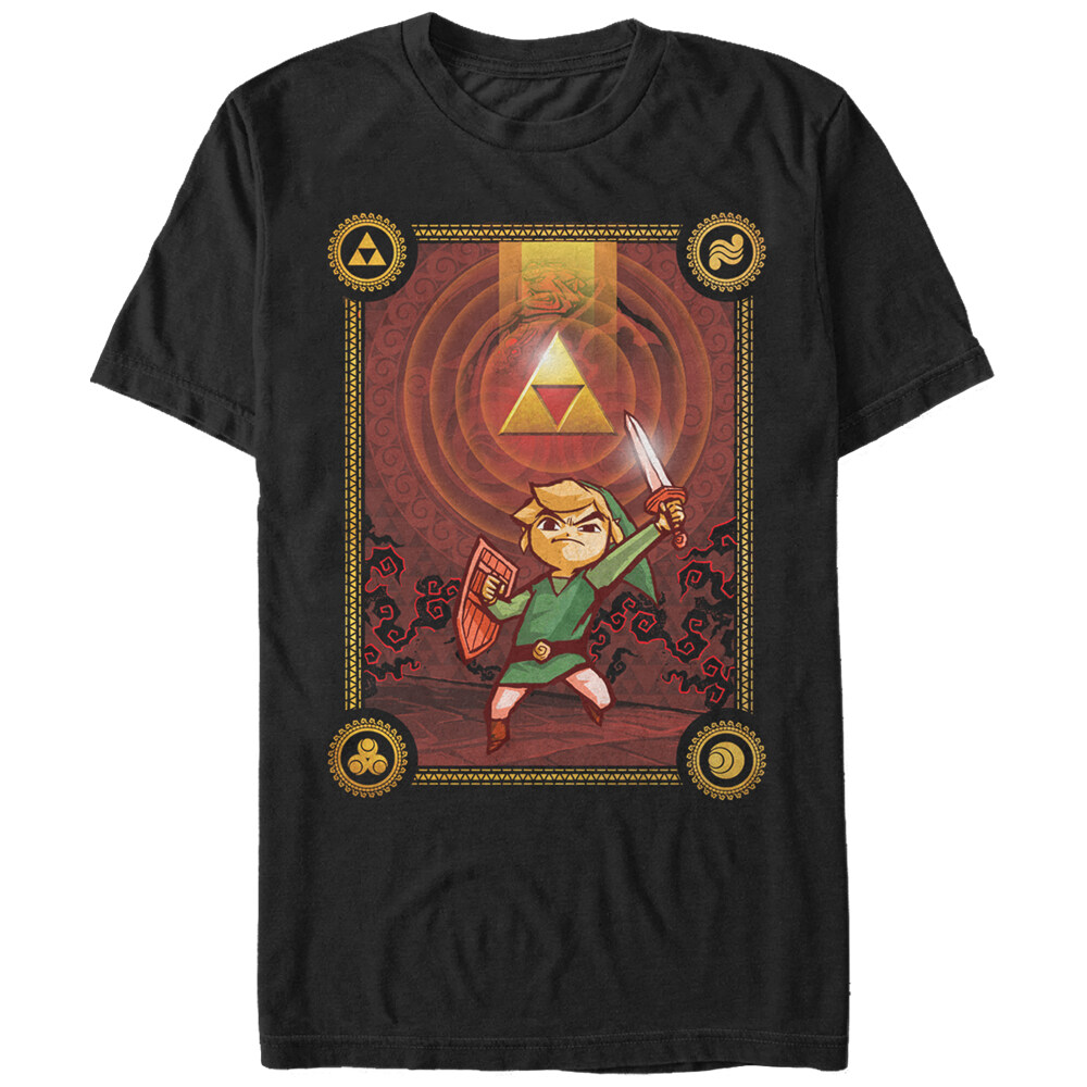 Men's Nintendo Legend of Zelda Link Triforce  Adult T-Shirt