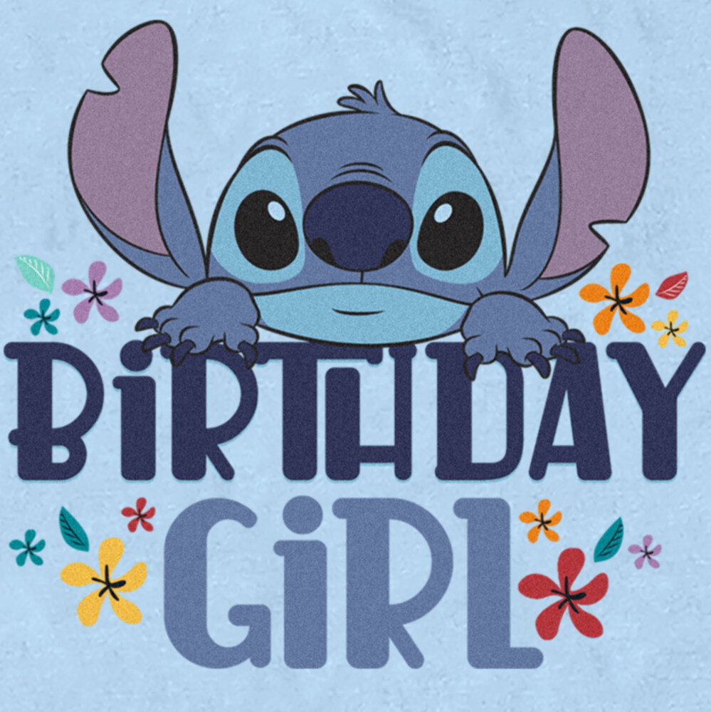 Men's Lilo & Stitch Birthday Girl Stitch  Adult T-Shirt