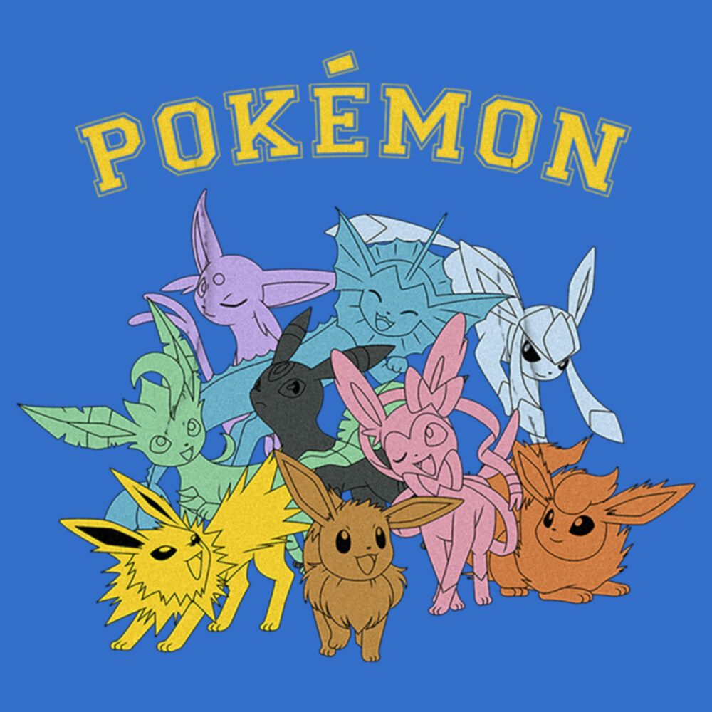 Men's Pokemon Eeveelutions  Adult Pull Over Hoodie
