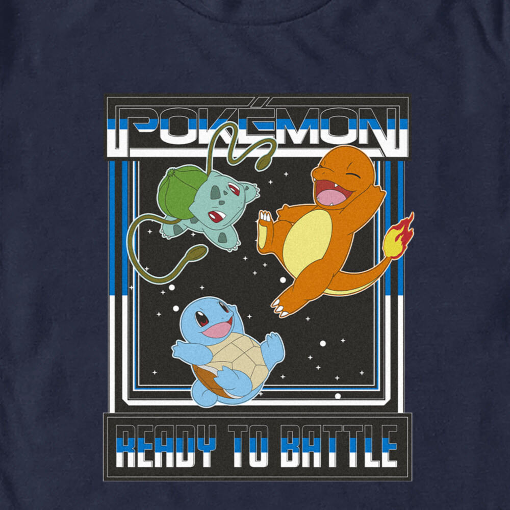 Men's Pokemon Ready To Battle Trio  Adult T-Shirt