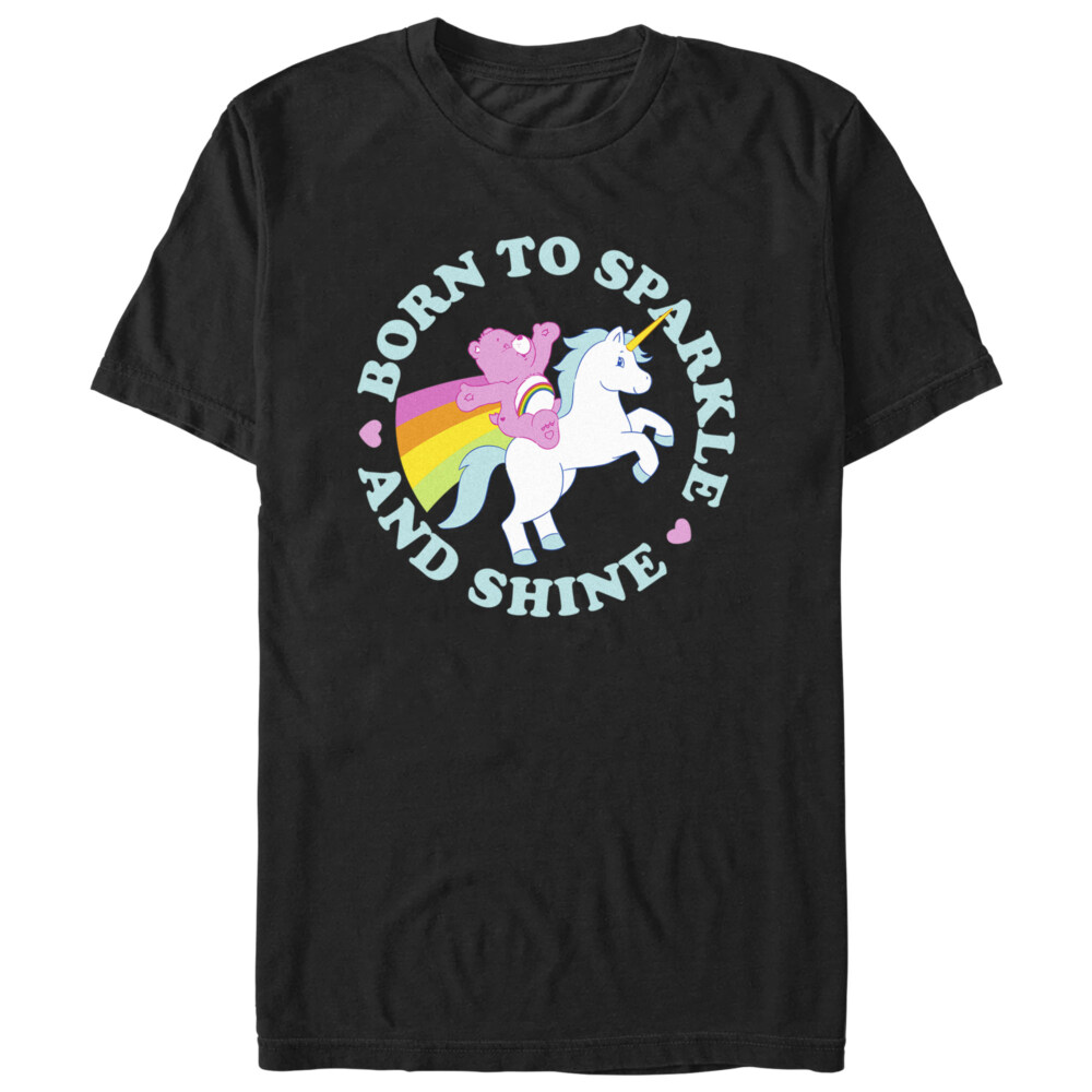 Men's Care Bears Born to Sparkle and Shine Cheer  Adult T-Shirt