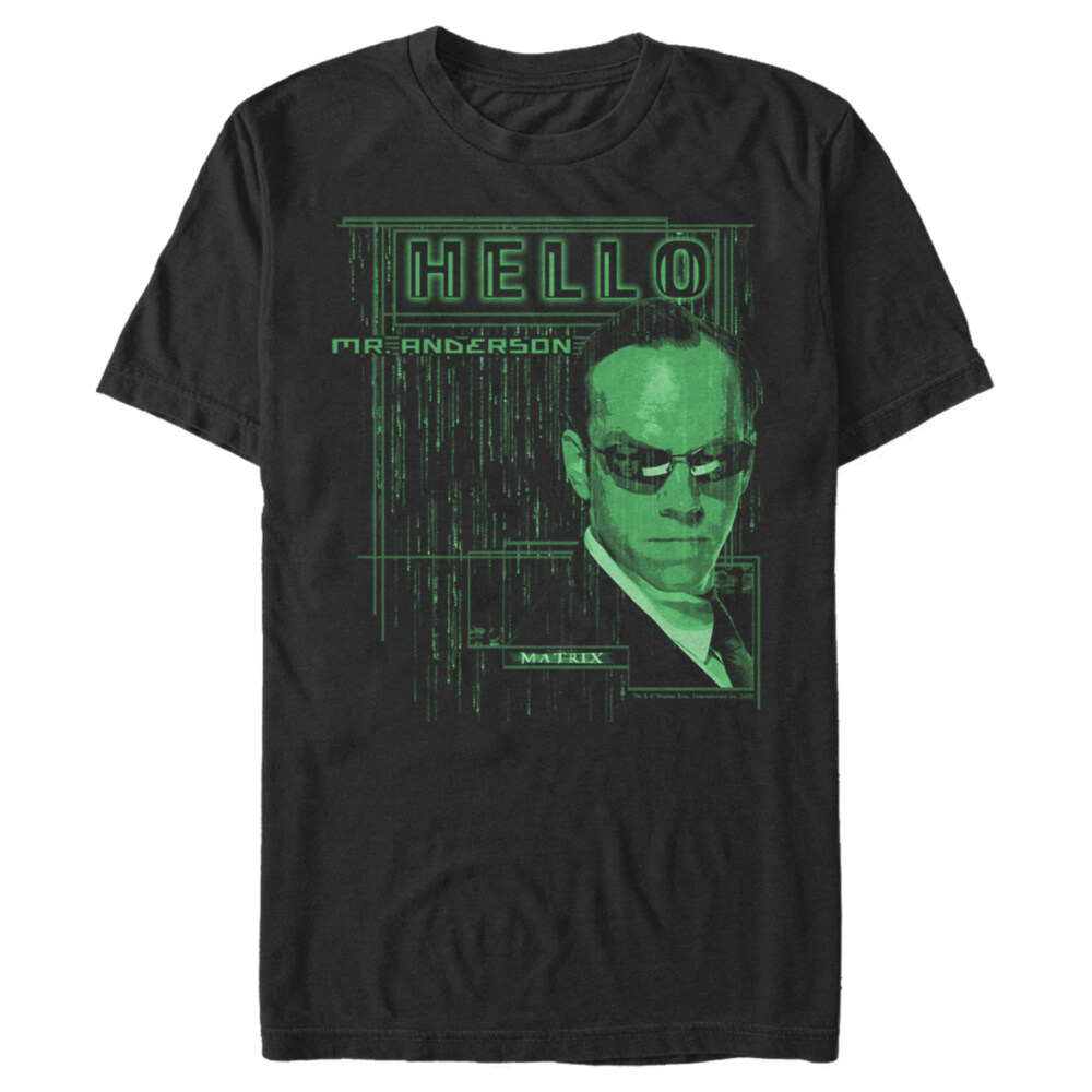 Men's The Matrix Hello Mr. Anderson  Adult T-Shirt