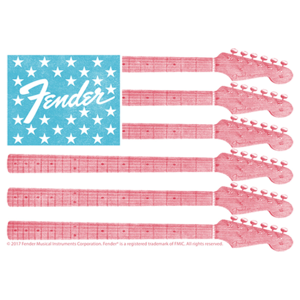 Men's Fender Guitar Flag Logo  Adult T-Shirt