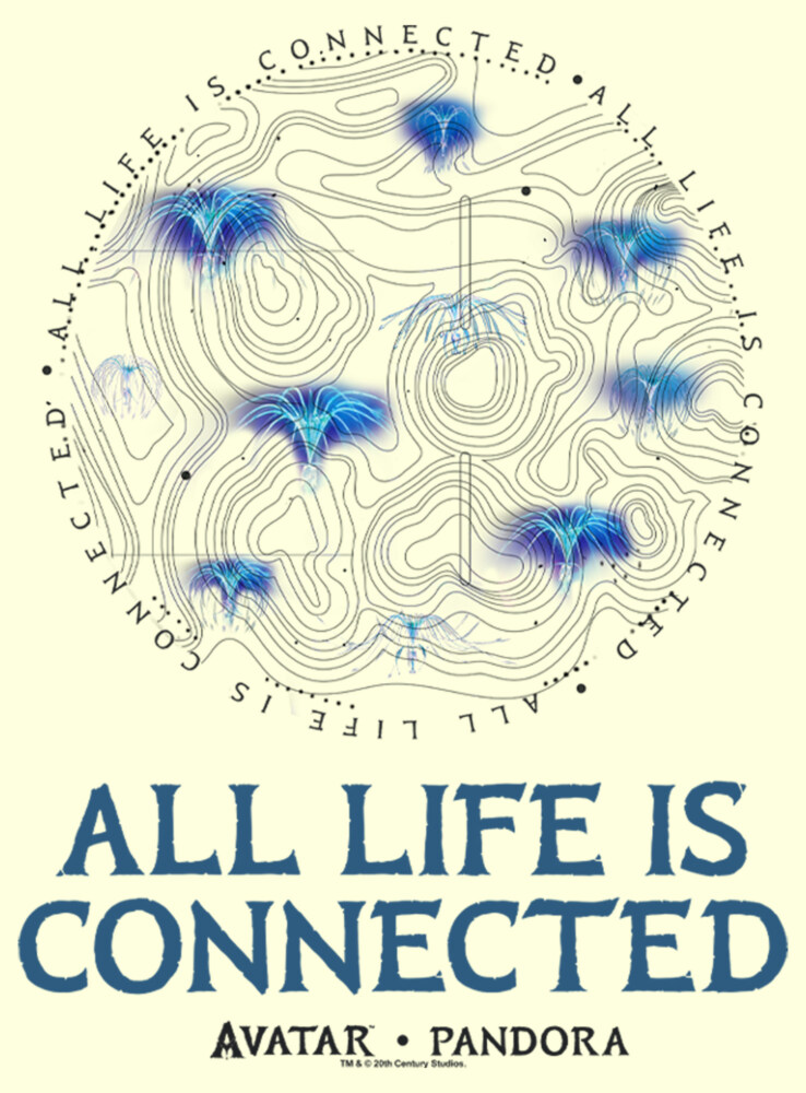 Men's Avatar All Life is Connected  Adult T-Shirt