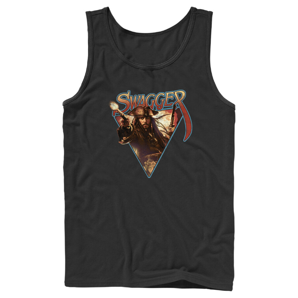 Men's Pirates of the Caribbean: Curse of the Black Pearl Jack Sparrow Swagger  Adult Tank Top