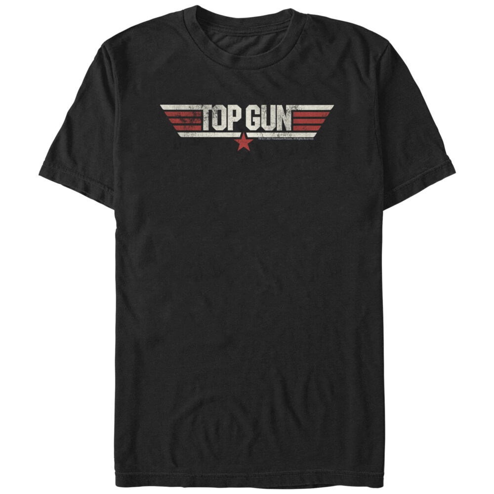 Men's Top Gun Distressed Movie Logo  Adult T-Shirt