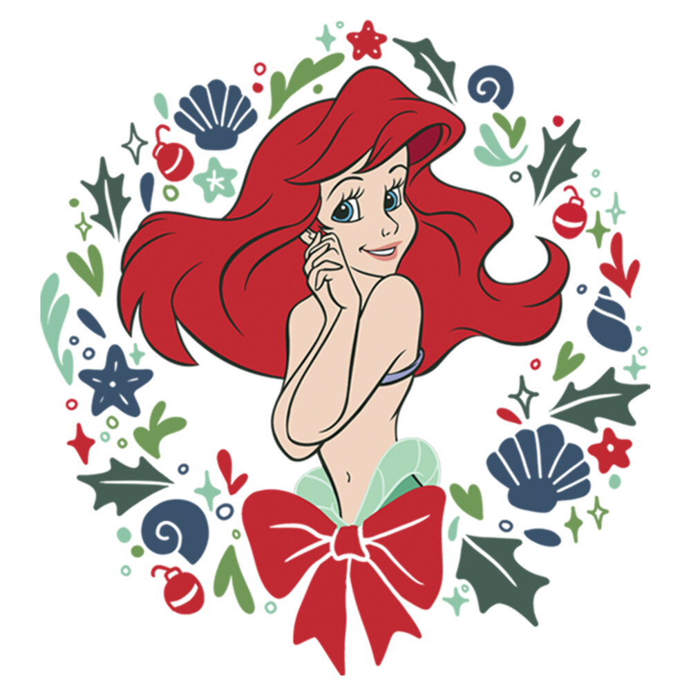 Men's The Little Mermaid The Little Mermaid Ariel Wreath  Adult T-Shirt