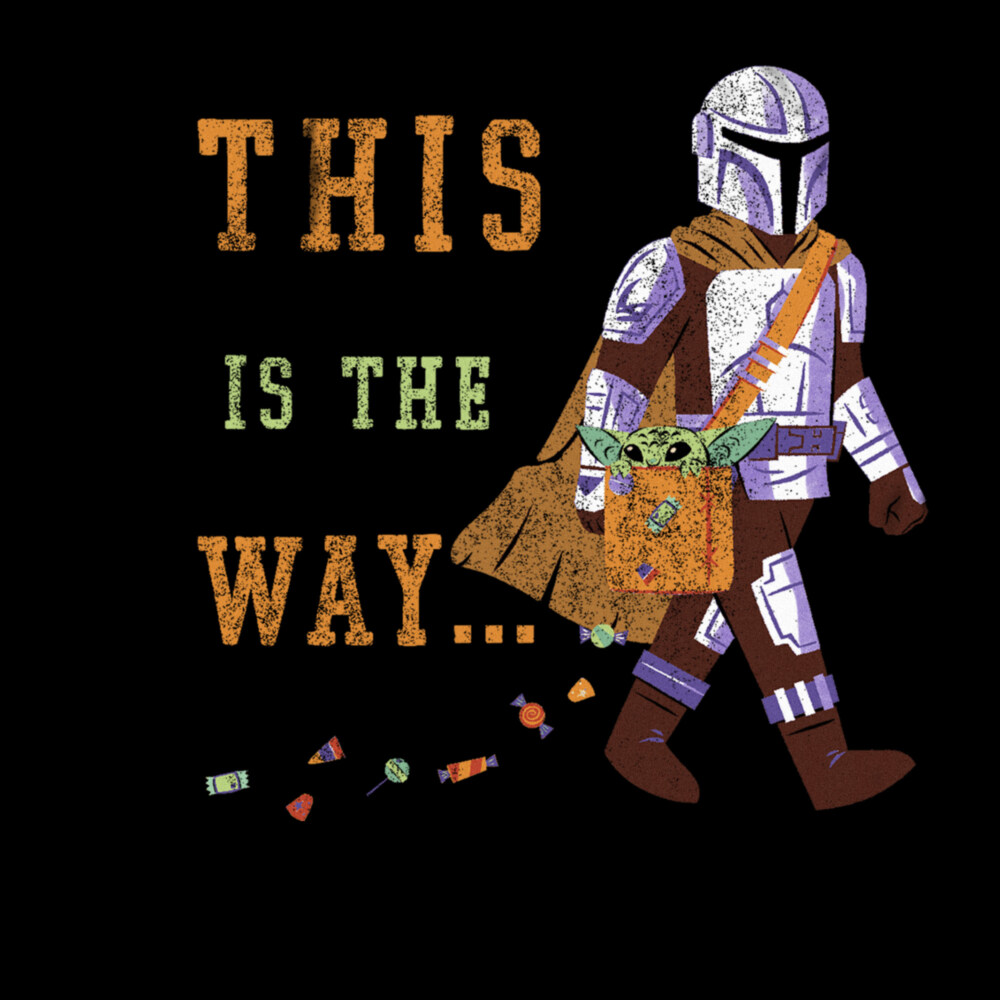 Men's Star Wars: The Mandalorian Halloween This is the Way Treats  Adult T-Shirt