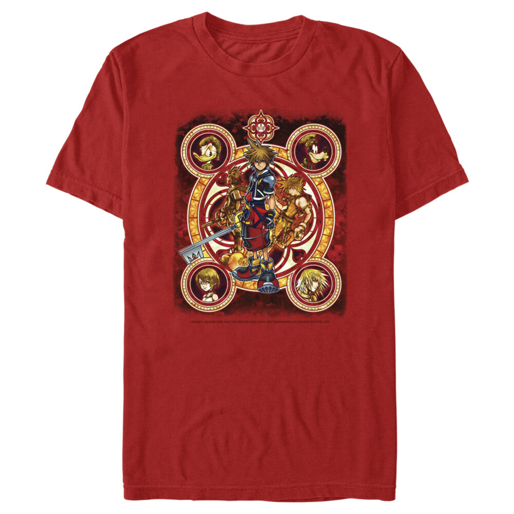 Men's Kingdom Hearts 2 Stained Glass Art  Adult T-Shirt