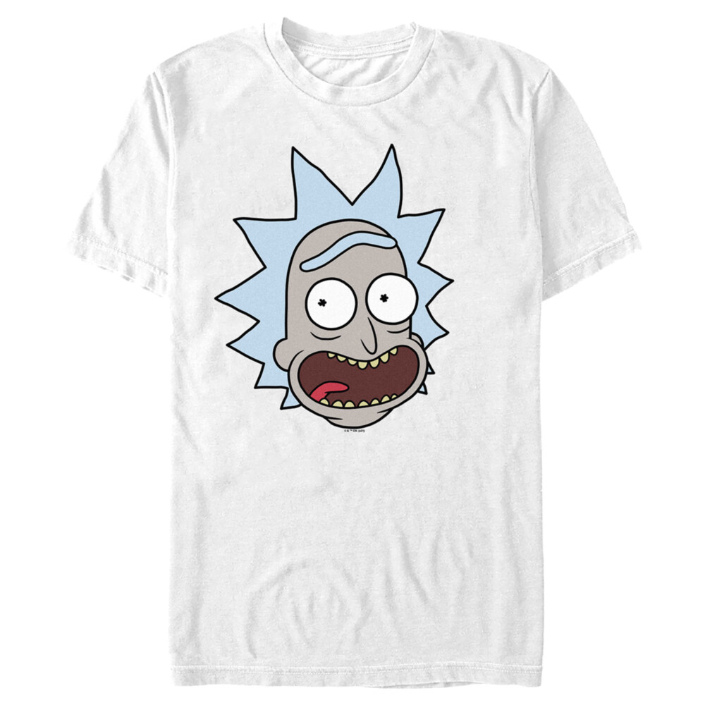 Men's Rick And Morty Smiling Rick Big Head  Adult T-Shirt