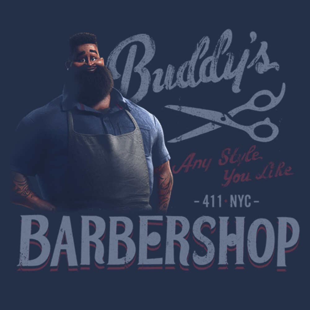 Men's Soul Buddy's Barbershop  Adult T-Shirt