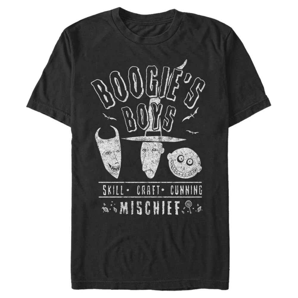 Men's The Nightmare Before Christmas Halloween Lock Shock and Barrel Boogie's Boys  Adult T-Shirt