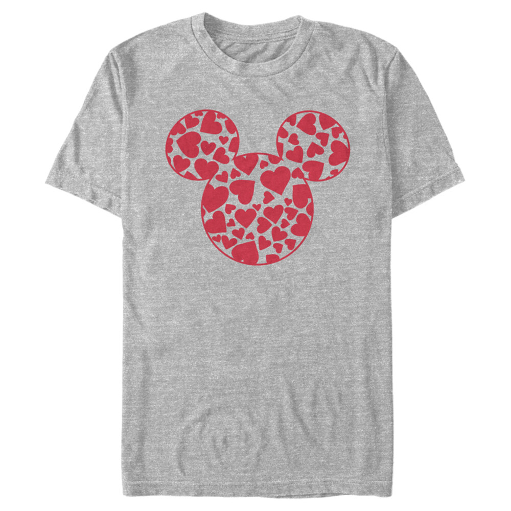 Men's Mickey & Friends Heart Silhouette  Adult T-Shirt