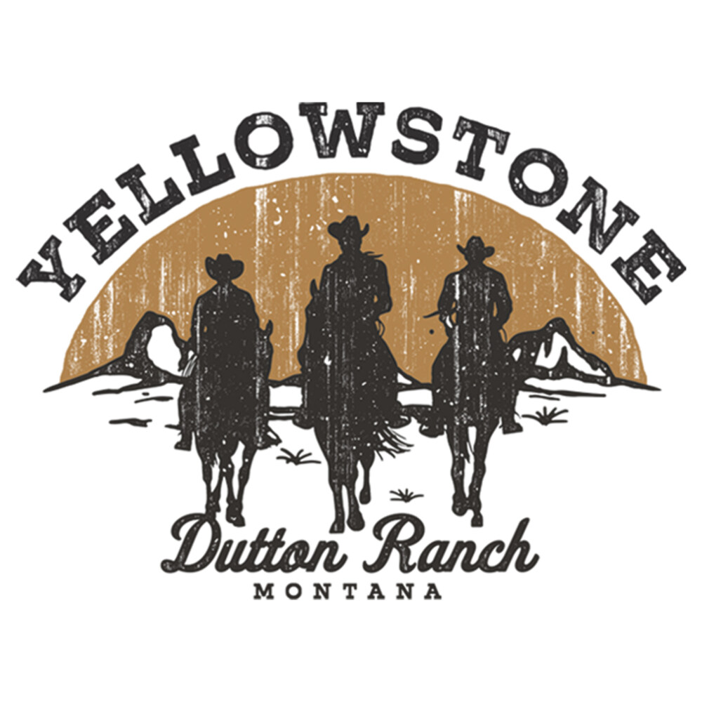 Men's Yellowstone Riders Of Dutton Ranch Silhouette  Adult T-Shirt