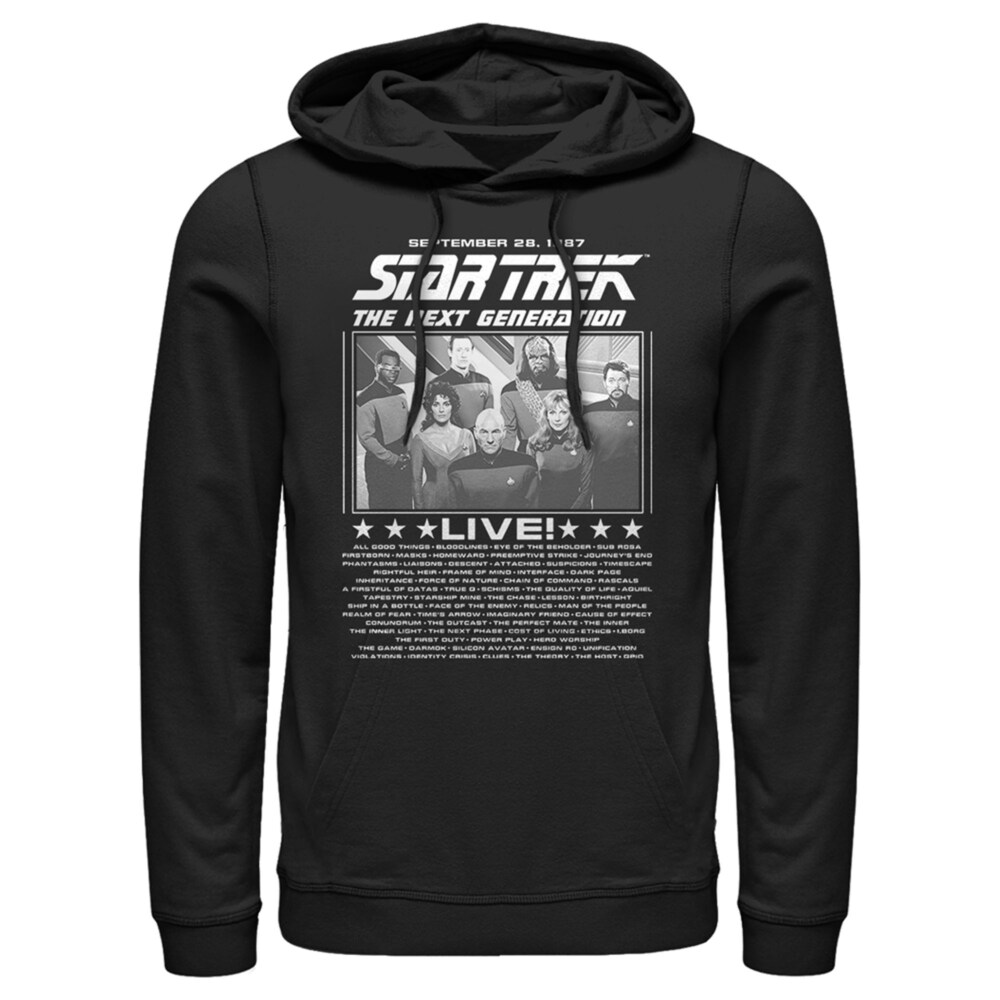 Men's Star Trek: The Next Generation Concert Poster  Adult Pull Over Hoodie