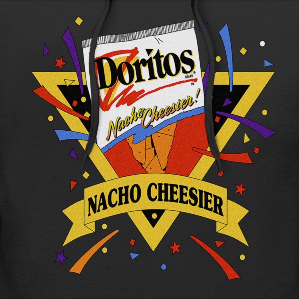 Men's Doritos Retro Nacho Cheesier  Adult Pull Over Hoodie