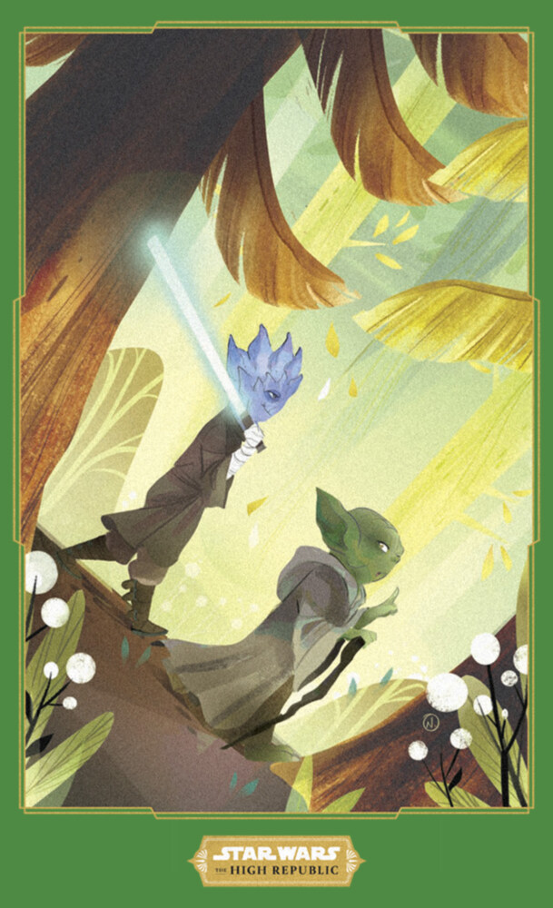 Men's Star Wars The High Republic Yoda and Qort  Adult T-Shirt