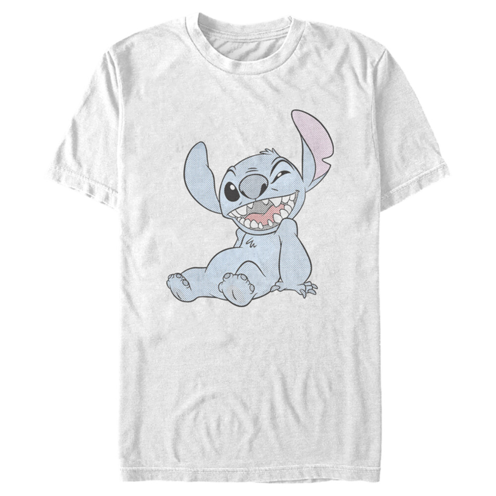 Men's Lilo & Stitch Halftone Smile  Adult T-Shirt