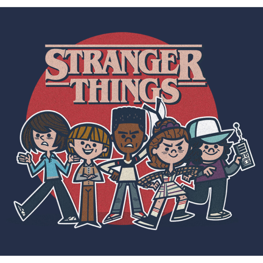 Men's Stranger Things Cartoon Gang  Adult T-Shirt