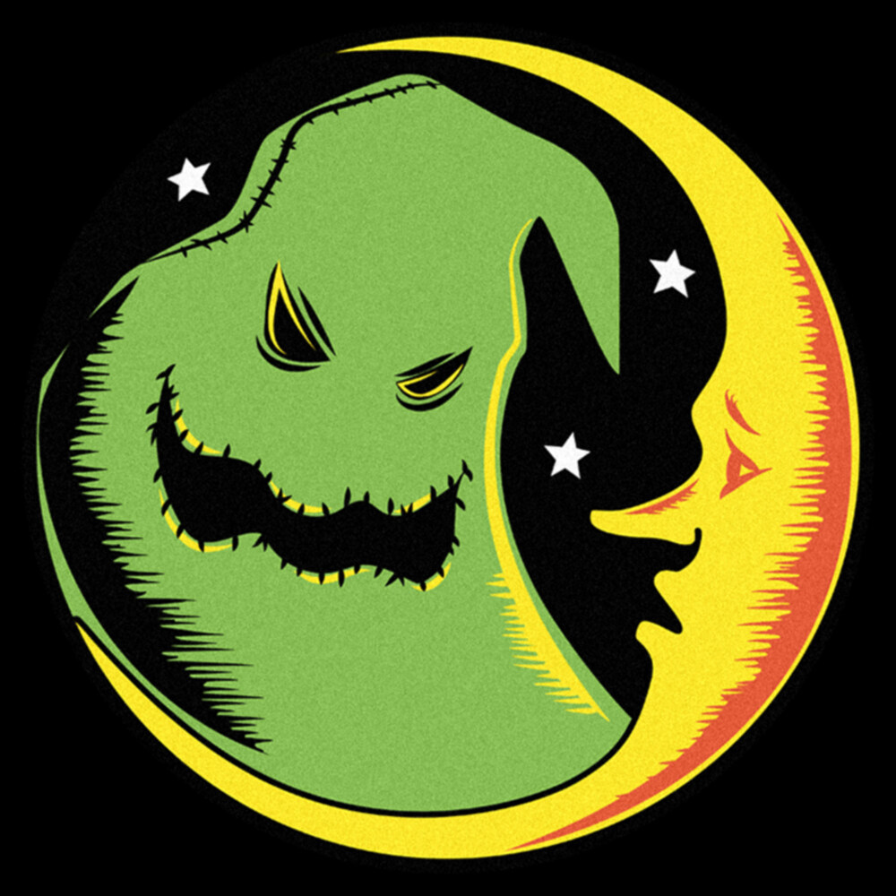 Men's The Nightmare Before Christmas Oogie Boogie Crescent Moon  Adult T-Shirt