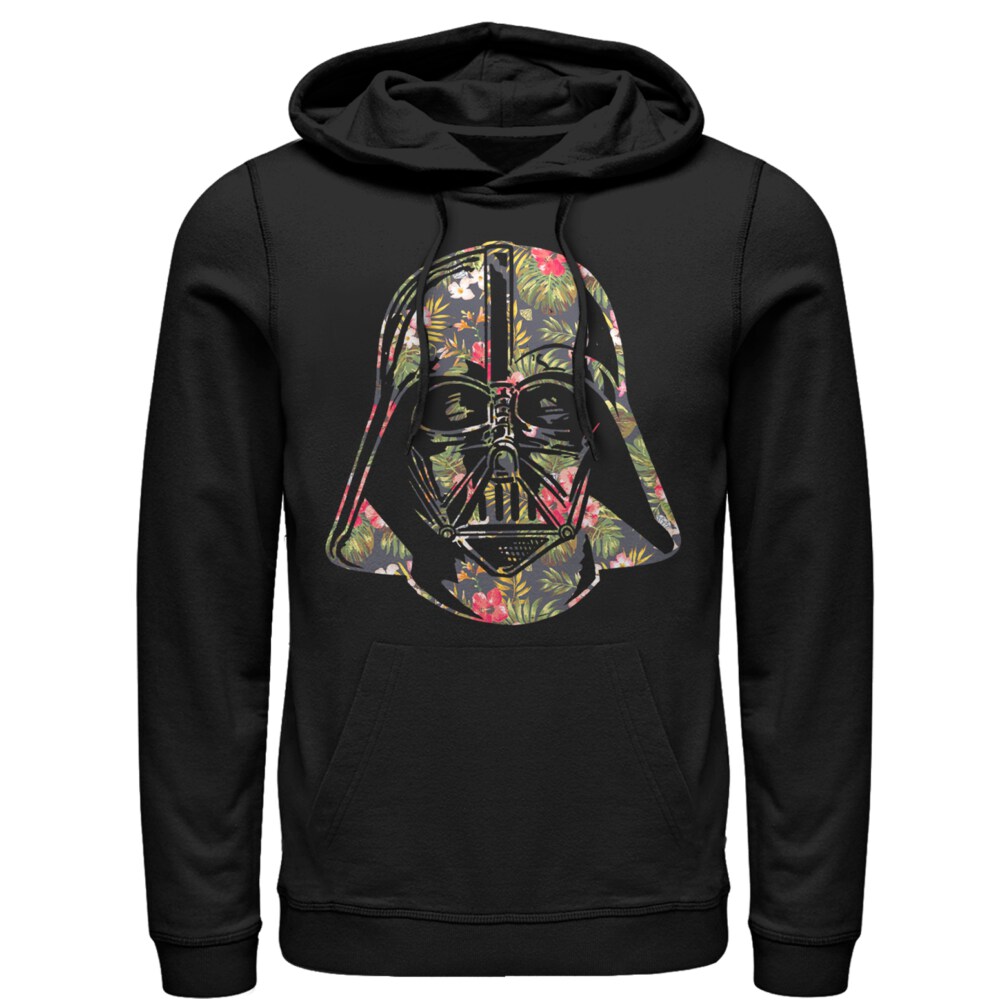 Men's Star Wars Tropical Print Darth Vader Helmet  Adult Pull Over Hoodie