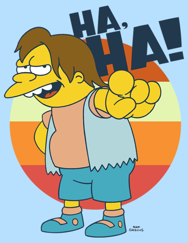 Men's The Simpsons Nelson Laugh  Adult T-Shirt