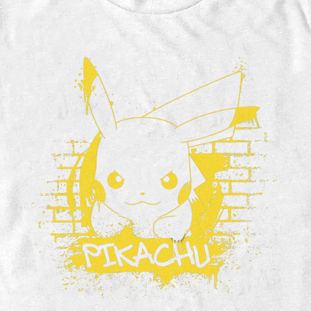 Men's Pokemon Pikachu Mural  Adult T-Shirt