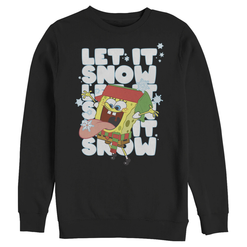 Men's SpongeBob SquarePants Christmas Let It Snow  Adult Sweatshirt