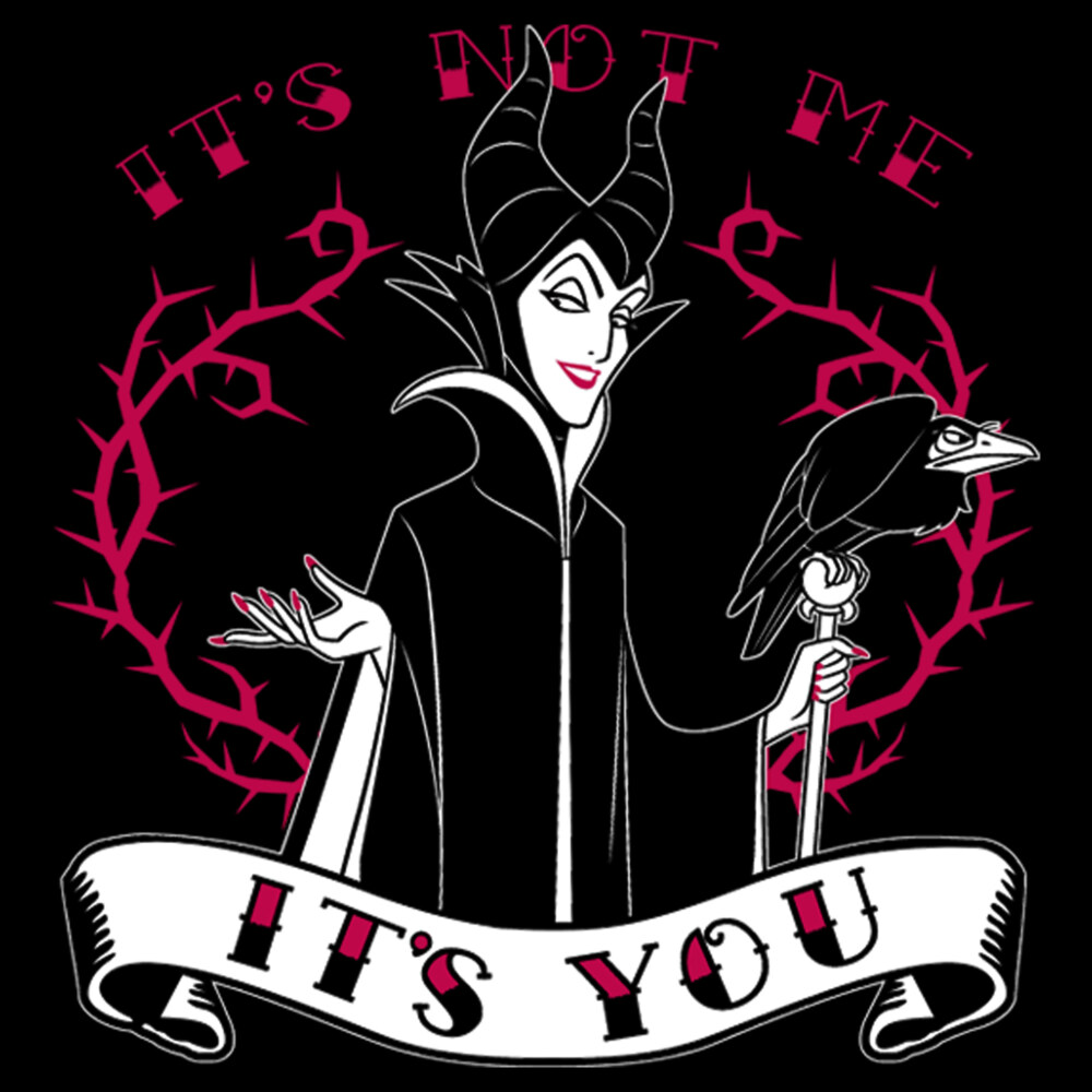 Men's Sleeping Beauty Maleficent Valentine's Day It's Not Me, It's You  Adult T-Shirt