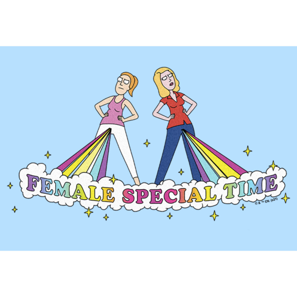 Men's Rick And Morty Summer and Beth Female Special Time  Adult T-Shirt