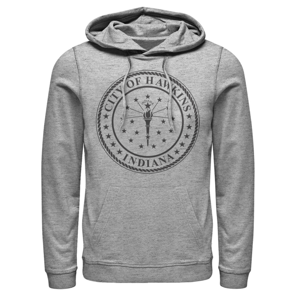 Men's Stranger Things City of Hawkins Crest  Adult Pull Over Hoodie