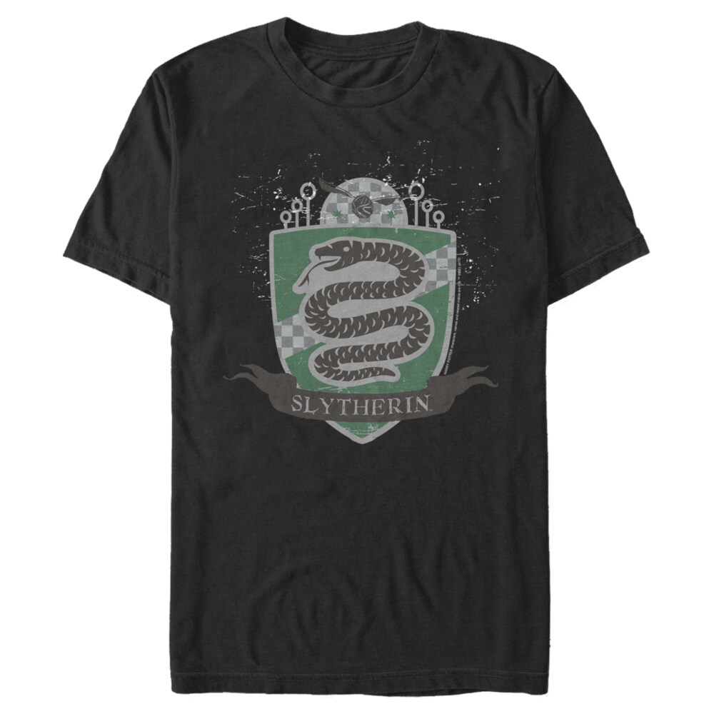 Men's Harry Potter Slytherin House Shield  Adult T-Shirt
