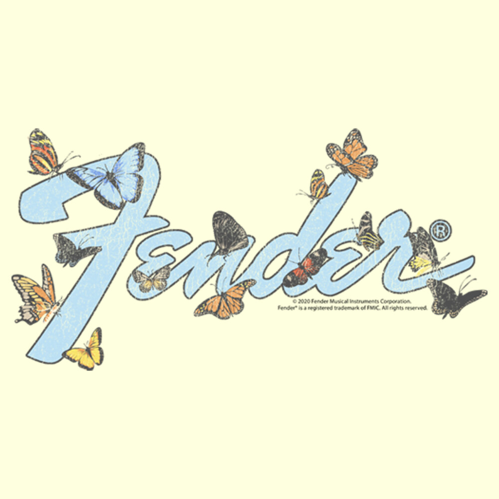 Men's Fender Butterfly Logo  Adult T-Shirt