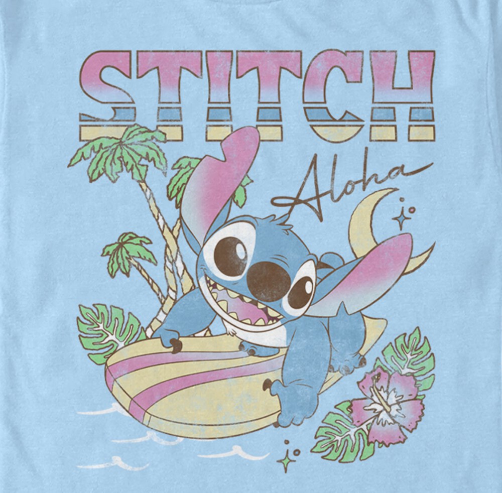 Men's Lilo & Stitch Surfing Stitch  Adult T-Shirt