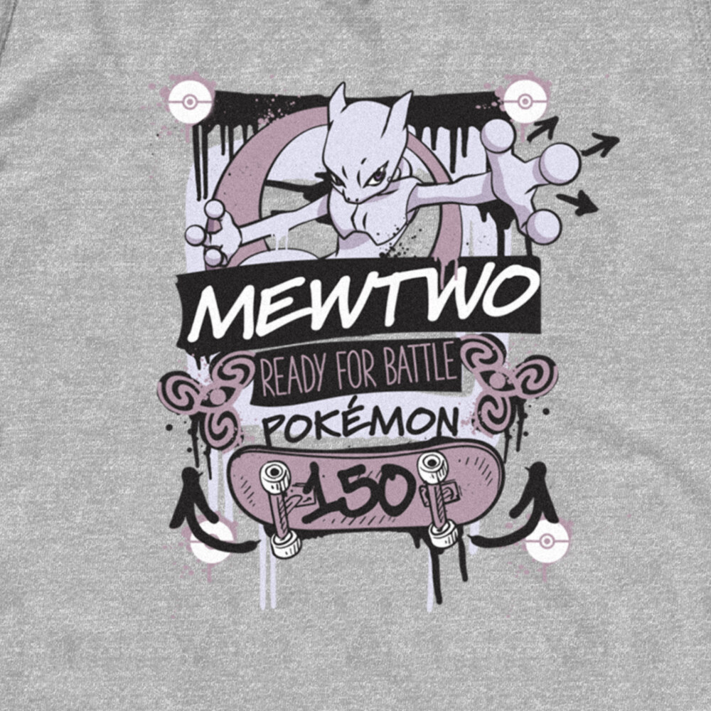Men's Pokemon Mewtwo Ready for Battle  Adult Tank Top