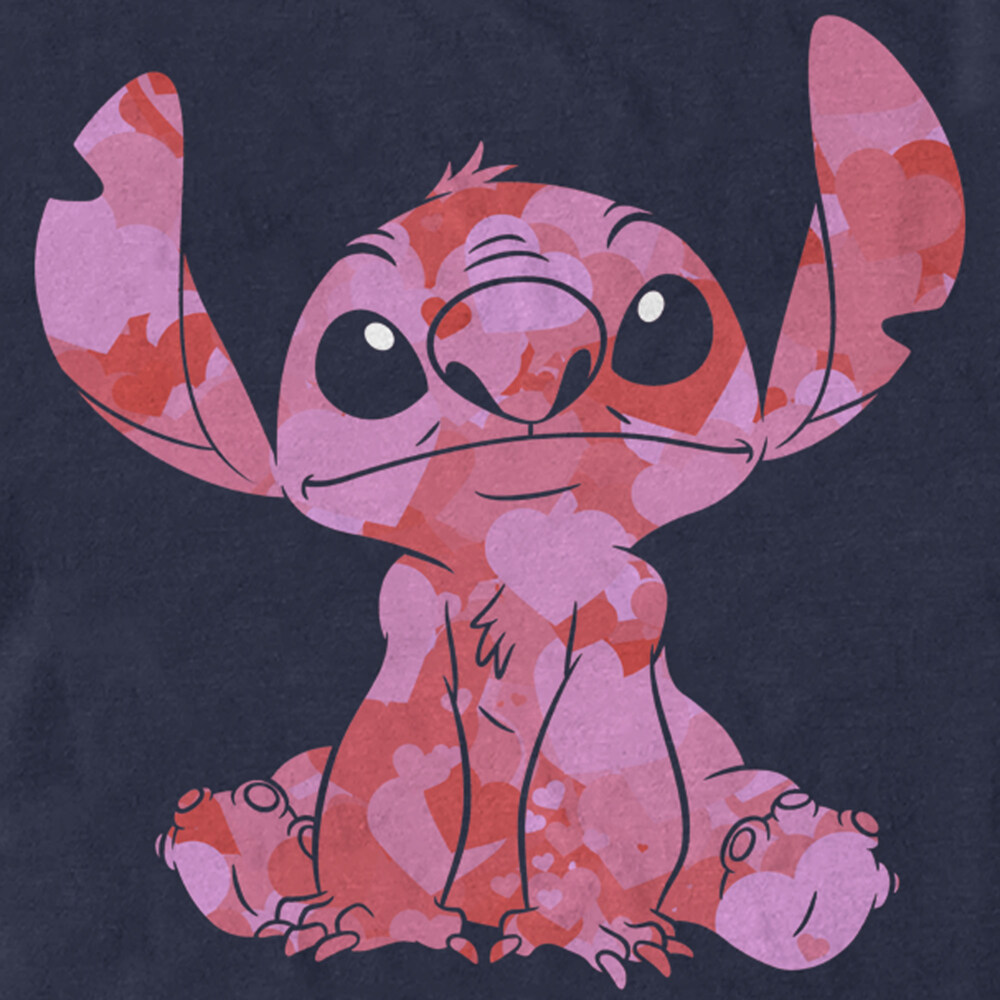 Men's Lilo & Stitch Heart Filled Stitch  Adult T-Shirt